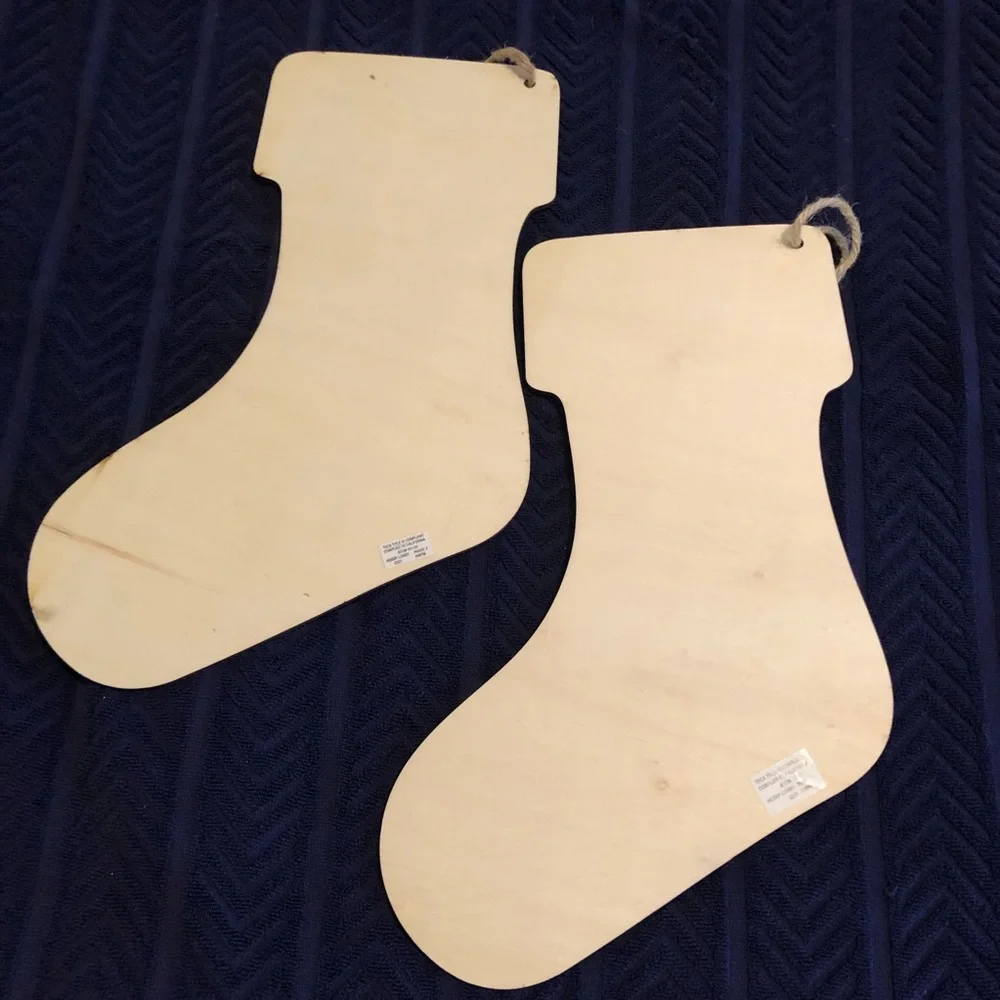 DIY Unfinished Wooden Stockings